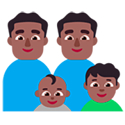 👨🏾‍👨🏾‍👶🏾‍👦🏾 Emoji Família - Homem, Mulher, Bebê, Menino: Pele Morena Escura na Microsoft Windows 11 22H2.