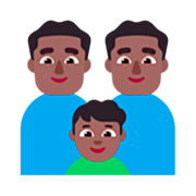 Emoji 👨🏾‍👨🏾‍👦🏾 Famiglia - Uomo, Uomo, Bambino: Carnagione Abbastanza Scura su Microsoft Windows 11 22H2.