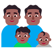 👨🏾‍👨🏾‍👦🏾‍👶🏾 Emoji Família - Homem, Homem, Menino, Bebê: Pele Morena Escura na Microsoft Windows 11 22H2.