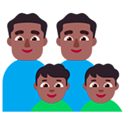 👨🏾‍👨🏾‍👦🏾‍👦🏾 Emoji Família - Homem, Homem, Menino, Menino: Pele Morena Escura na Microsoft Windows 11 22H2.