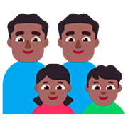 👨🏾‍👨🏾‍👧🏾‍👦🏾 Emoji Familia - Hombre, Hombre, Niña, Niño: Tono De Piel Oscuro Medio en Microsoft Windows 11 22H2.