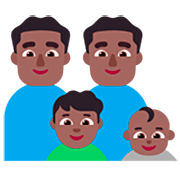 👨🏾‍👩🏾‍👦🏾‍👶🏾 Emoji Familia - Hombre, Mujer, Niño, Bebé: Tono De Piel Oscuro Medio en Microsoft Windows 11 22H2.