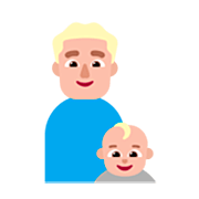 Emoji 👨🏼‍👶🏼 Famiglia - Uomo, Neonato: Carnagione Abbastanza Chiara su Microsoft Windows 11 22H2.