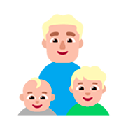 Emoji 👨🏼‍👶🏼‍👦🏼 Famiglia - Uomo, Neonato, Bambino: Carnagione Abbastanza Chiara su Microsoft Windows 11 22H2.