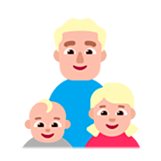 👨🏼‍👶🏼‍👧🏼 Emoji Familia - Hombre, Bebé, Niña: Tono De Piel Claro Medio en Microsoft Windows 11 22H2.
