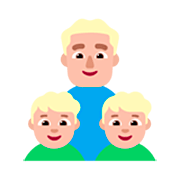 Emoji 👨🏼‍👦🏼‍👦🏼 Famiglia - Uomo, Bambino, Bambino: Carnagione Abbastanza Chiara su Microsoft Windows 11 22H2.