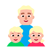 👨🏼‍👦🏼‍👧🏼 Emoji Familia - Hombre, Niño, Niña: Tono De Piel Claro Medio en Microsoft Windows 11 22H2.