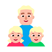 👨🏼‍👧🏼‍👦🏼 Emoji Família - Homem, Menina, Menino: Pele Morena Clara na Microsoft Windows 11 22H2.