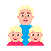 👨🏼‍👧🏼‍👧🏼 Emoji Família - Homem, Menina, Menina: Pele Morena Clara na Microsoft Windows 11 22H2.
