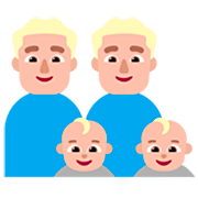 Émoji 👨🏼‍👨🏼‍👶🏼‍👶🏼 Famille - Homme, Homme, Bébé, Bébé: Peau Moyennement Claire sur Microsoft Windows 11 22H2.