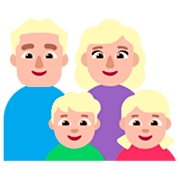 Emoji 👨🏼‍👩🏼‍👦🏼‍👧🏼 Famiglia - Uomo, Donna, Bambino, Bambina: Carnagione Abbastanza Chiara su Microsoft Windows 11 22H2.