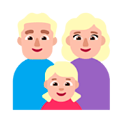 👨🏼‍👩🏼‍👧🏼 Emoji Familia - Hombre, Mujer, Niña: Tono De Piel Claro Medio en Microsoft Windows 11 22H2.