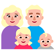 👨🏼‍👩🏼‍👧🏼‍👶🏼 Emoji Familia - Hombre, Mujer, Niña, Bebé: Tono De Piel Claro Medio en Microsoft Windows 11 22H2.