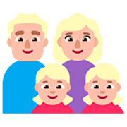 👨🏼‍👩🏼‍👧🏼‍👧🏼 Emoji Familie - Mann, Frau, Mädchen, Mädchen: mittelhelle Hautfarbe Microsoft Windows 11 22H2.