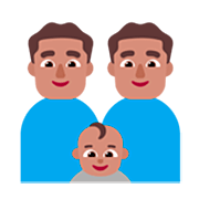 👨🏽‍👨🏽‍👶🏽 Emoji Familia - Hombre, Hombre, Bebé: Tono De Piel Medio en Microsoft Windows 11 22H2.