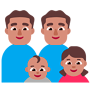 👨🏽‍👨🏽‍👶🏽‍👧🏽 Emoji Familia - Hombre, Hombre, Bebé, Niña: Tono De Piel Medio en Microsoft Windows 11 22H2.