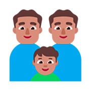 👨🏽‍👨🏽‍👦🏽 Emoji Familia - Hombre, Hombre, Niño: Tono De Piel Medio en Microsoft Windows 11 22H2.