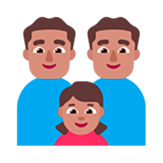 👨🏽‍👨🏽‍👧🏽 Emoji Familia - Hombre, Hombre, Niña: Tono De Piel Medio en Microsoft Windows 11 22H2.