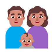 Emoji 👨🏽‍👩🏽‍👶🏽 Famiglia - Uomo, Donna, Neonato: Carnagione Olivastra su Microsoft Windows 11 22H2.
