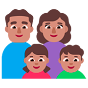 👨🏽‍👩🏽‍👧🏽‍👦🏽 Emoji Familia - Hombre, Mujer, Niña, Niño: Tono De Piel Medio en Microsoft Windows 11 22H2.