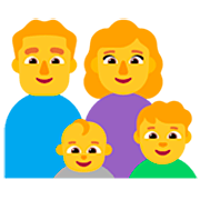 👨‍👩‍👶‍👦 Emoji Família: Homem, Mulher, Bebê, Menino na Microsoft Windows 11 22H2.