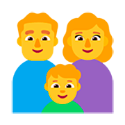 Emoji 👨‍👩‍👦 Famiglia: Uomo, Donna E Bambino su Microsoft Windows 11 22H2.