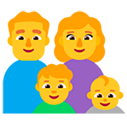 👨‍👩‍👦‍👶 Emoji Familia: hombre, mujer, niño, bebé en Microsoft Windows 11 22H2.