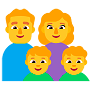 👨‍👩‍👦‍👦 Emoji Familie: Mann, Frau, Junge und Junge Microsoft Windows 11 22H2.