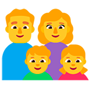 Émoji 👨‍👩‍👦‍👧 Famille: Homme, Femme, Garçon, Fille sur Microsoft Windows 11 22H2.