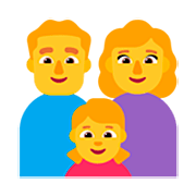 Émoji 👨‍👩‍👧 Famille : Homme, Femme Et Fille sur Microsoft Windows 11 22H2.