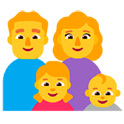 Emoji 👨‍👩‍👧‍👶 Famiglia: Uomo, Donna, Bambina, Neonato su Microsoft Windows 11 22H2.