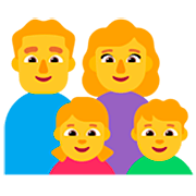 Émoji 👨‍👩‍👧‍👦 Famille : Homme, Femme, Fille Et Garçon sur Microsoft Windows 11 22H2.