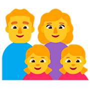 Emoji 👨‍👩‍👧‍👧 Famiglia: Uomo, Donna, Bambina E Bambina su Microsoft Windows 11 22H2.