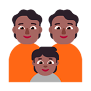 👪🏾 Emoji Família, Pele Morena Escura na Microsoft Windows 11 22H2.