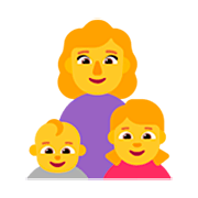 👩‍👶‍👧 Emoji Família: Mulher, Bebê, Menina na Microsoft Windows 11 22H2.