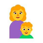 👩‍👦 Emoji Família: Mulher E Menino na Microsoft Windows 11 22H2.