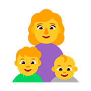 👩‍👦‍👶 Emoji Familia: mujer, niño, bebé en Microsoft Windows 11 22H2.