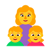 👩‍👦‍👧 Emoji Familia: mujer, niño, niña en Microsoft Windows 11 22H2.
