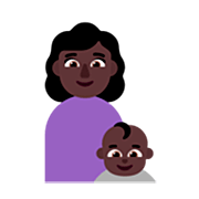 👩🏿‍👶🏿 Emoji Familia - Mujer, Bebé: Tono De Piel Oscuro en Microsoft Windows 11 22H2.