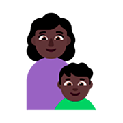 👩🏿‍👦🏿 Emoji Familie - Frau, Junge: dunkle Hautfarbe Microsoft Windows 11 22H2.