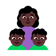 👩🏿‍👦🏿‍👦🏿 Emoji Familie - Frau, Junge, Junge: dunkle Hautfarbe Microsoft Windows 11 22H2.