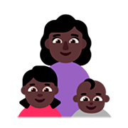 👩🏿‍👧🏿‍👶🏿 Emoji Família - Mulher, Menina, Bebê: Pele Escura na Microsoft Windows 11 22H2.
