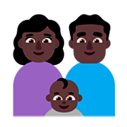 Emoji 👩🏿‍👨🏿‍👶🏿 Famiglia - Donna, Uomo, Neonato: Carnagione Scura su Microsoft Windows 11 22H2.