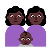 👩🏿‍👩🏿‍👶🏿 Emoji Familia - Mujer, Mujer, Bebé: Tono De Piel Oscuro en Microsoft Windows 11 22H2.