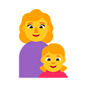 👩‍👧 Emoji Família: Mulher E Menina na Microsoft Windows 11 22H2.