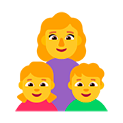 👩‍👧‍👦 Emoji Familie: Frau, Mädchen und Junge Microsoft Windows 11 22H2.