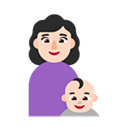 👩🏻‍👶🏻 Emoji Família - Mulher, Bebê: Pele Clara na Microsoft Windows 11 22H2.