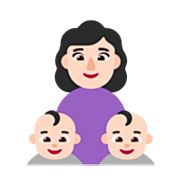 👩🏻‍👶🏻‍👶🏻 Emoji Familie - Frau, Baby, Baby: helle Hautfarbe Microsoft Windows 11 22H2.