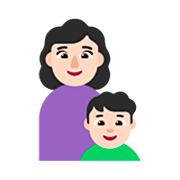 👩🏻‍👦🏻 Emoji Família - Mulher, Menino: Pele Clara na Microsoft Windows 11 22H2.
