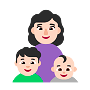 👩🏻‍👦🏻‍👶🏻 Emoji Família - Mulher, Menino, Bebê: Pele Clara na Microsoft Windows 11 22H2.